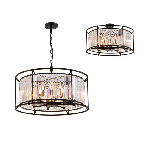 Mano Pendant / Semi Ceiling Convertible 8 Light