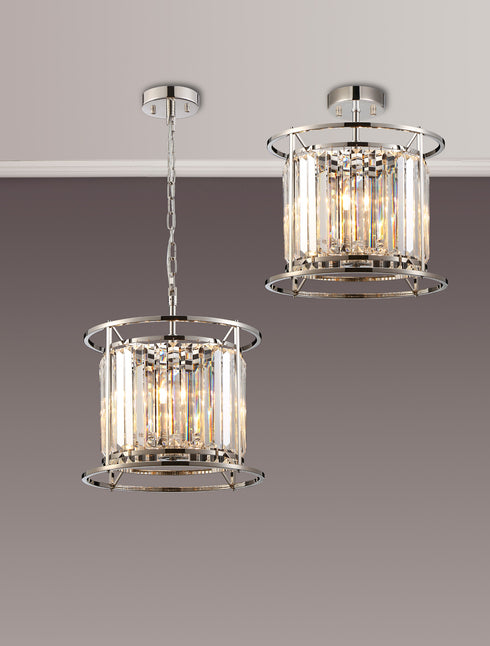 Mano Pendant / Semi Ceiling Convertible 3 Light