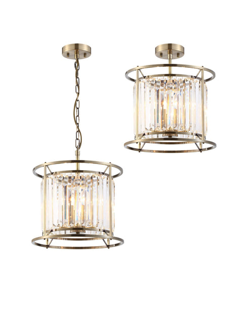Mano Pendant / Semi Ceiling Convertible 3 Light