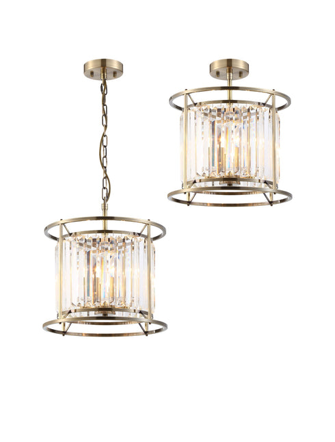 Mano Pendant / Semi Ceiling Convertible 3 Light
