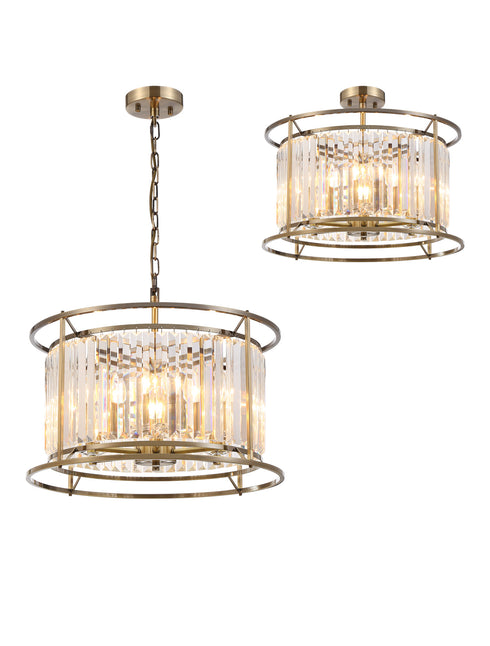 Mano Pendant / Semi Ceiling Convertible 6 Light