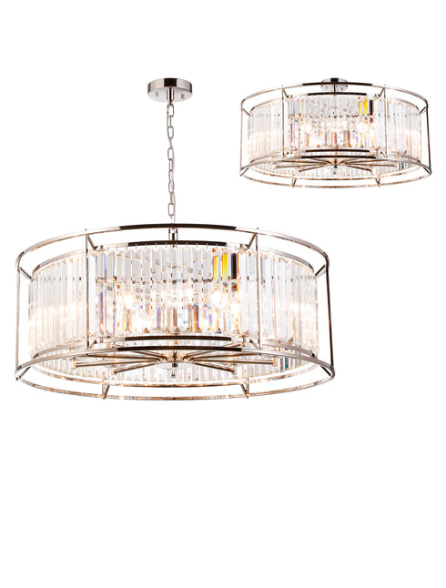 Mano Pendant / Semi Ceiling Convertible 10 Light