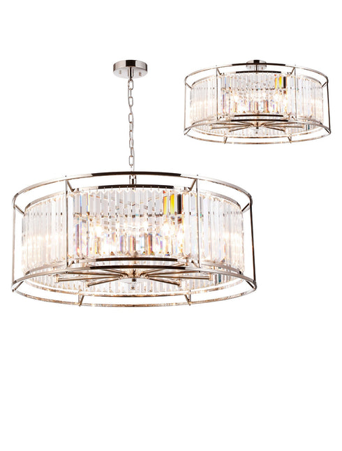 Mano Pendant / Semi Ceiling Convertible 10 Light