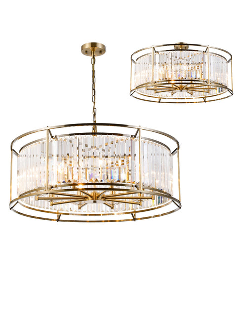 Mano Pendant / Semi Ceiling Convertible 10 Light