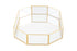 Octo Vintage Glass Jewellery Tray Gold
