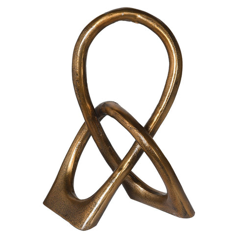 Double Loop Sculpture Antique Gold