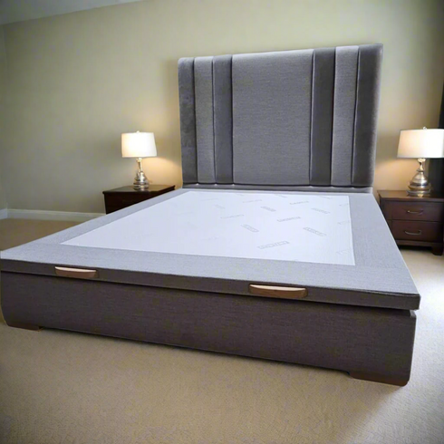 Rhythm Plush Panel Grey Bed