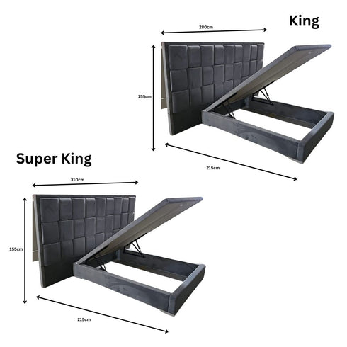 Grande Capri Plush Silver Bed