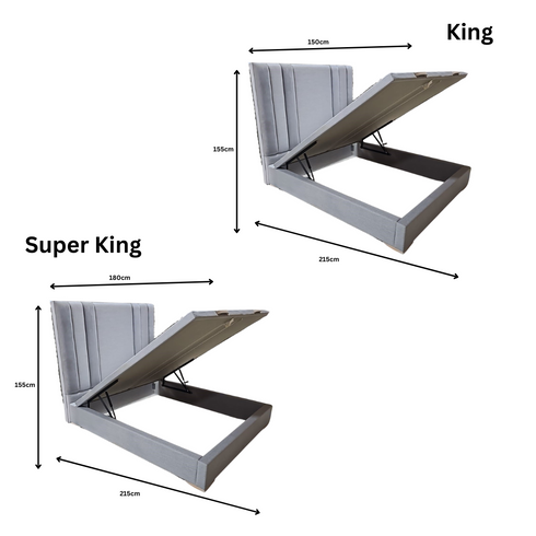Rhythm Plush Panel Grey Bed