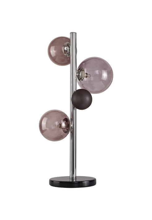 Rome Table Lamp 3 Light With Black Marble Base