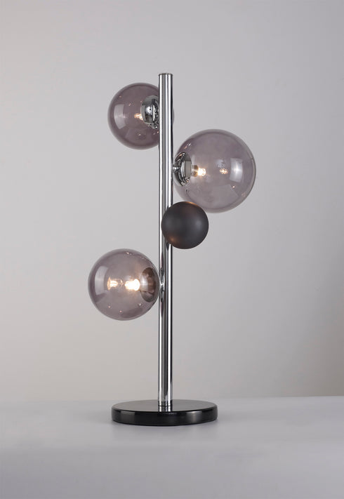 Rome Table Lamp 3 Light With Black Marble Base