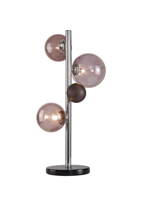 Rome Table Lamp 3 Light With Black Marble Base