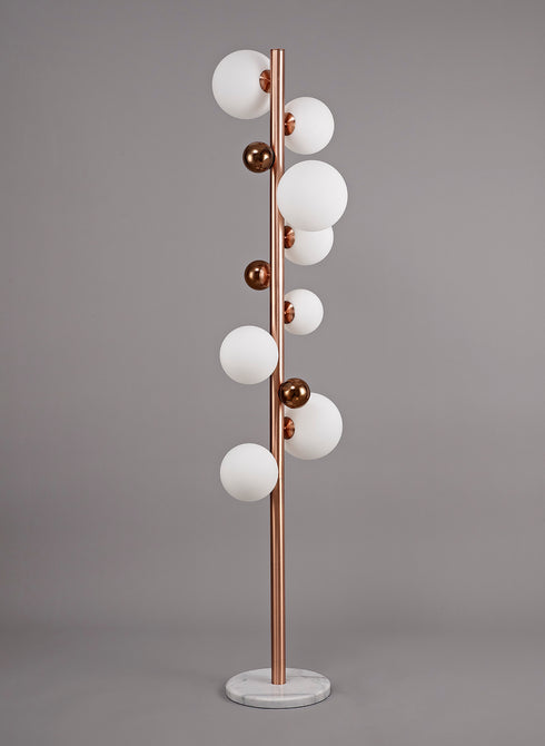 Rome Floor Lamp 8 Light With White Marble Base