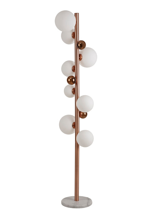 Rome Floor Lamp 8 Light With White Marble Base