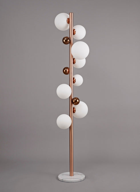Rome Floor Lamp 8 Light With White Marble Base