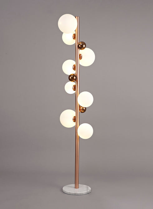 Rome Floor Lamp 8 Light With White Marble Base