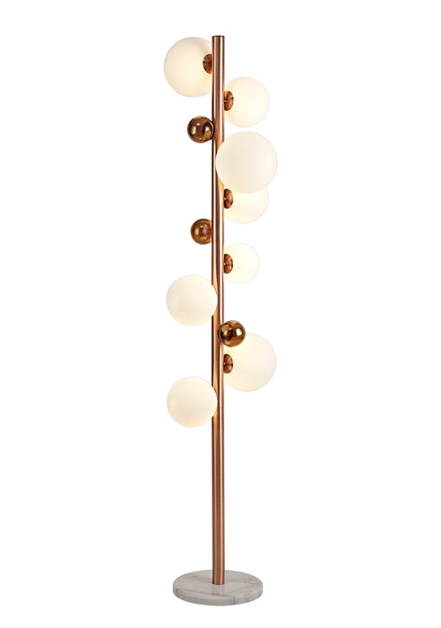 Rome Floor Lamp 8 Light With White Marble Base