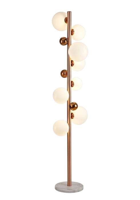 Rome Floor Lamp 8 Light With White Marble Base