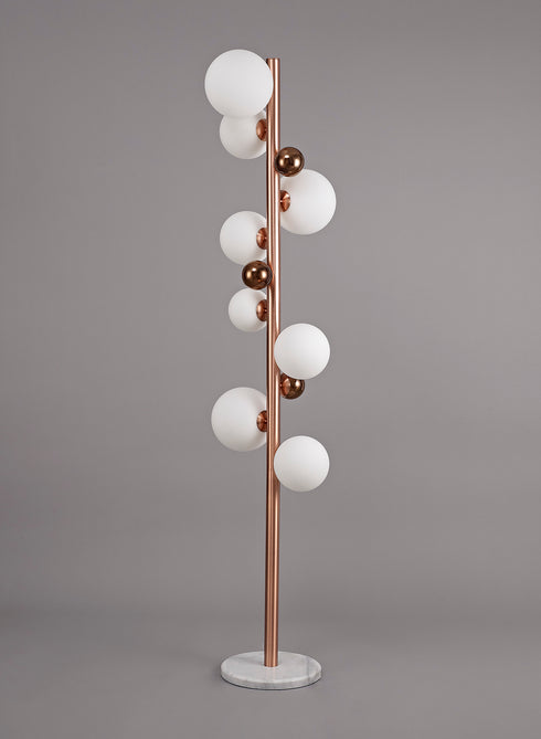 Rome Floor Lamp 8 Light With White Marble Base