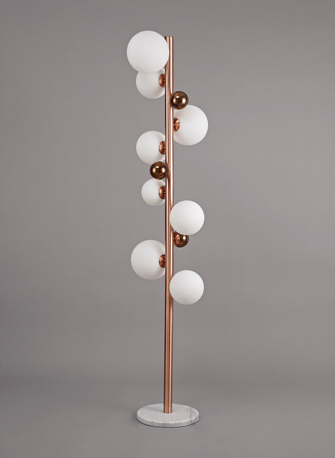 Rome Floor Lamp 8 Light With White Marble Base
