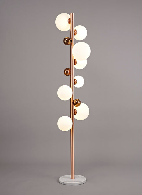 Rome Floor Lamp 8 Light With White Marble Base