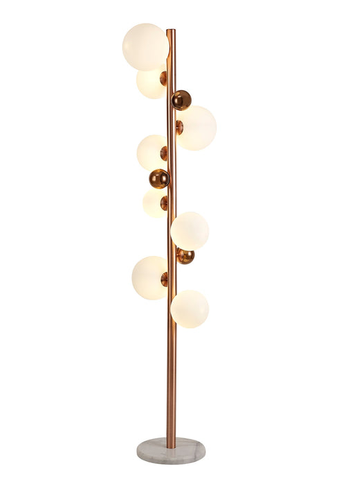 Rome Floor Lamp 8 Light With White Marble Base