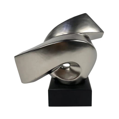 Matte Silver Face Sculpture Small