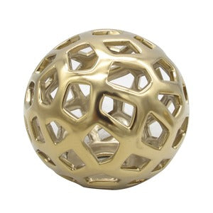 Matte Gold Ceramic Ball Decoration Large