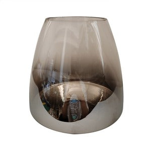 Chrome & Glass Candle Holder