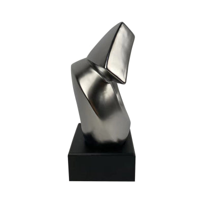 Matte Silver Face Sculpture Small