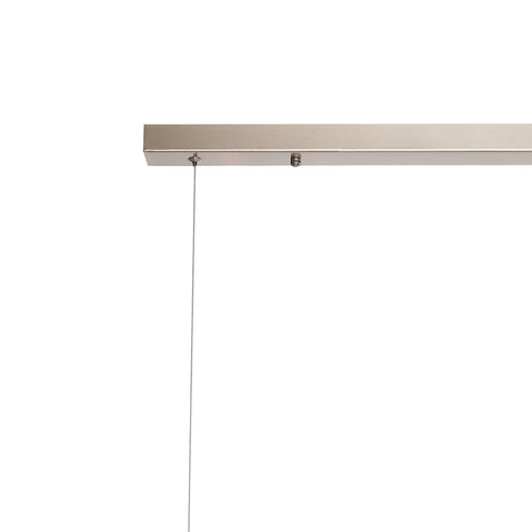 Saga Linear Pendant 9 Light Satin Nickel/Smoke Plated Glass