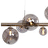 Saga Linear Pendant 9 Light Satin Nickel/Smoke Plated Glass