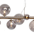 Saga Linear Pendant 9 Light Satin Nickel/Smoke Plated Glass