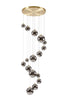 Saga Pendant 16 Light Gold/Chrome Plated Glass