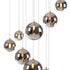 Saga Pendant 16 Light Gold/Chrome Plated Glass