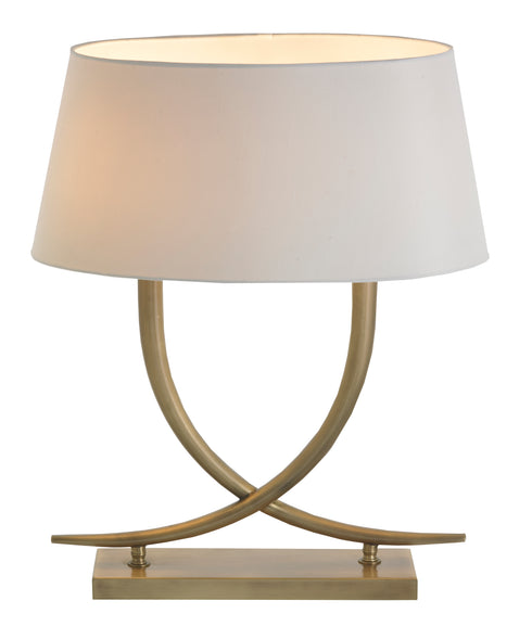 Horns Antique Brass Table Lamp