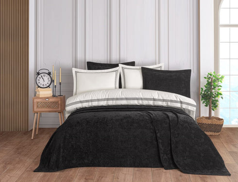 Thea Black Duvet Set
