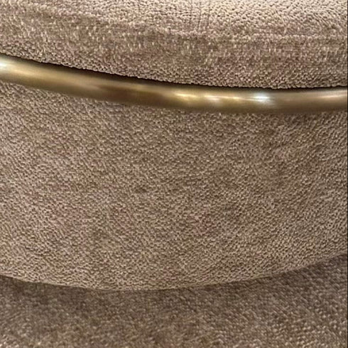 Hannah Mouse & Gold Dining Chair