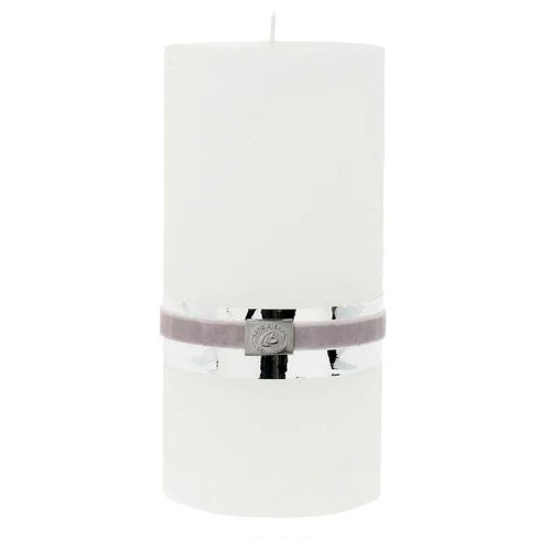 Rustic Pillar White Candle