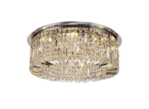 Zula Round Flush Chandelier 8 Light