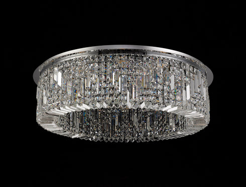 Zula Round Flush Chandelier 12 Light