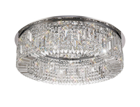 Zula Round Flush Chandelier 12 Light