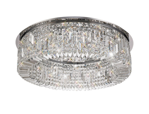 Zula Round Flush Chandelier 12 Light