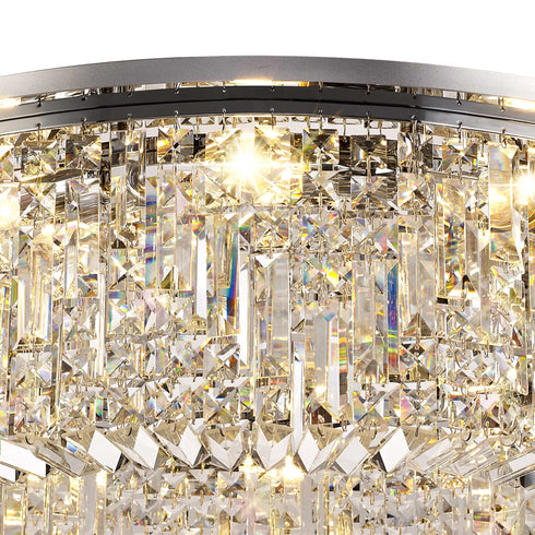 Zula Round Flush Chandelier 12 Light