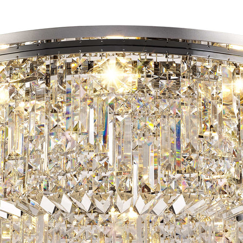 Zula Round Flush Chandelier 12 Light
