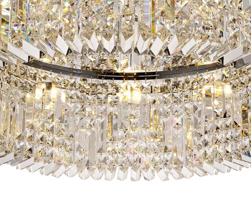 Zula Round Flush Chandelier 12 Light