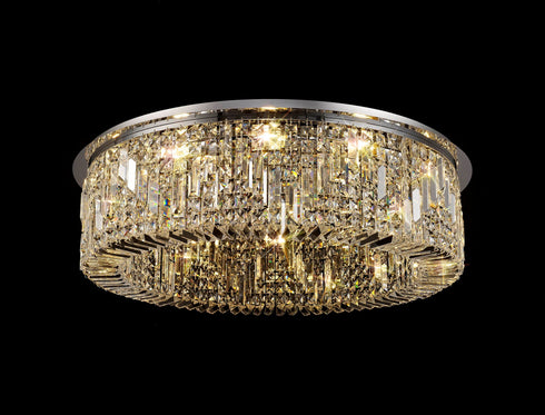 Zula Round Flush Chandelier 12 Light