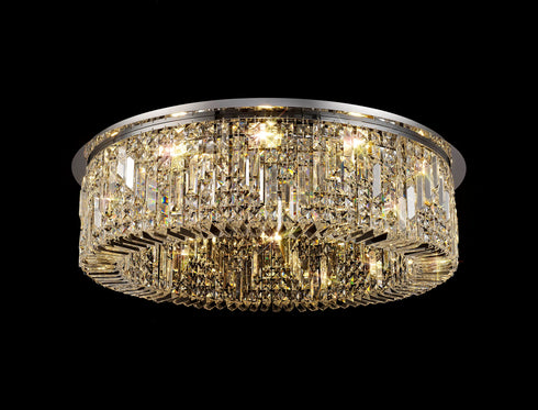 Zula Round Flush Chandelier 12 Light