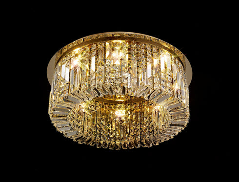 Zula Round Flush Chandelier 8 Light