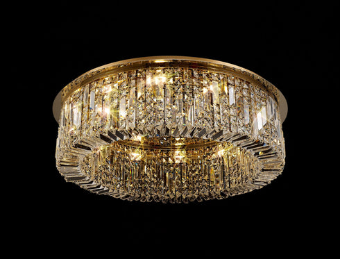 Zula Round Flush Chandelier 12 Light